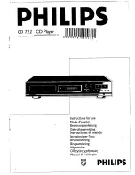 Philips CD722 Instructions For Use Manual preview