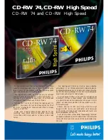 Philips CD74RW/121 Specifications preview