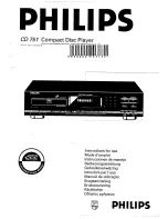 Preview for 1 page of Philips CD751 Instructions For Use Manual