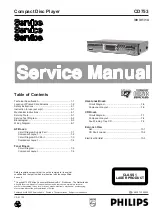 Preview for 1 page of Philips CD753/00 Service Manual