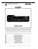 Предварительный просмотр 1 страницы Philips CDC 875 User Manual