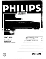 Preview for 1 page of Philips CDC 935 Owner'S Manual