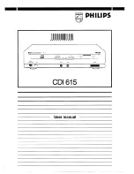 Philips CDI 615 User Manual preview