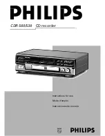 Preview for 1 page of Philips CDR 538 Instructions For Use Manual