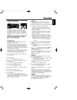 Preview for 21 page of Philips CDR-600 User Manual