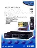 Philips CDR 760 Specifications preview