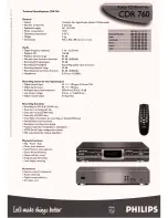 Preview for 2 page of Philips CDR 760 Specifications