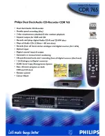 Preview for 1 page of Philips CDR 765 Specifications