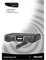 Philips CDR-775 Instructions For Use Manual preview