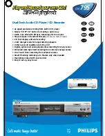 Preview for 1 page of Philips CDR-795 Specifications