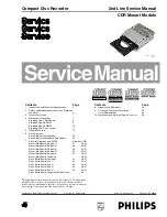 Preview for 1 page of Philips CDR Mozart Service Manual