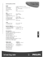 Preview for 2 page of Philips CDR570 Specifications