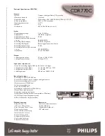 Preview for 2 page of Philips CDR770C Specifications