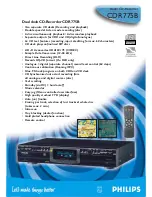 Philips CDR775/00 Specifications preview