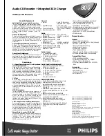 Preview for 2 page of Philips CDR800/05 Specification