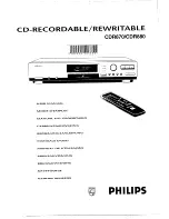 Preview for 1 page of Philips CDR870 User Manual