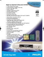 Preview for 1 page of Philips CDR951/00C Specifications