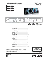 Предварительный просмотр 1 страницы Philips CED228 Service Manual