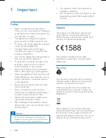 Предварительный просмотр 3 страницы Philips CEM2220BT/12 User Manual