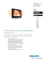 Предварительный просмотр 1 страницы Philips Cineos 32PF9541 Brochure