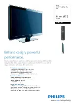 Предварительный просмотр 1 страницы Philips Cineos 32PFL5403 Specifications