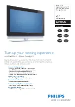 Philips Cineos 42PF9641D Specifications preview