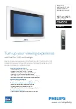 Preview for 1 page of Philips Cineos 42PF9831D Specifications