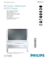 Preview for 1 page of Philips Cineos 44PL9523 Specifications