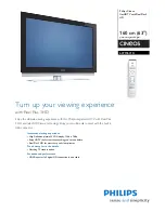 Preview for 1 page of Philips Cineos 63PF9631D/37 Specifications