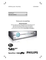 Preview for 1 page of Philips Cineos DVDR9000H User Manual