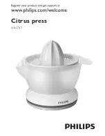 Philips Cirtus Press HR2737 User Manual preview