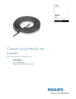 Preview for 1 page of Philips Coil Cord US2-P70051 Specification Sheet