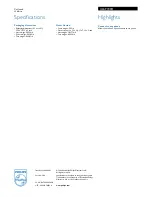 Preview for 2 page of Philips Coil Cord US2-P70051 Specification Sheet