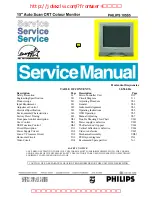 Предварительный просмотр 1 страницы Philips Color Monitor 105S5 Service Manual