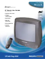 Philips COLOR TV 13 INCH PORTABLE PR1317C Brochure предпросмотр