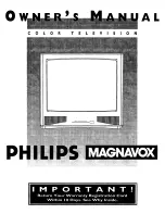 Предварительный просмотр 1 страницы Philips COLOR TV 25 INCH TABLE TS2574C Owner'S Manual