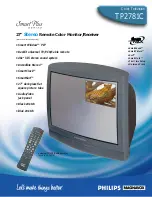 Philips COLOR TV 27 INCH TABLE TP2781C Brochure preview