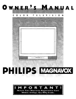 Philips COLOR TV 36 INCH TABLE TS3654C Owner'S Manual предпросмотр