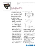 Philips ColorBlast TRX Specifications preview