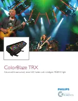 Preview for 1 page of Philips ColorBlaze TRX Manual