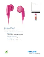 Philips COLOUR MATCH SHE2636 Specifications preview