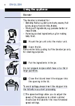 Preview for 6 page of Philips Comfort HR1764 Manual