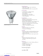 Preview for 50 page of Philips Compact HID Lamp and Gear Brochure & Specs