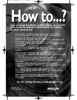 Preview for 1 page of Philips CPWUA054 Quick Start Manual