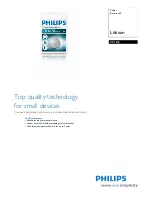 Preview for 1 page of Philips CR1620 Brochure