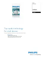 Предварительный просмотр 1 страницы Philips CR2025 Brochure