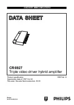 Предварительный просмотр 1 страницы Philips CR6927 Datasheet