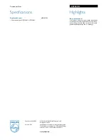 Предварительный просмотр 2 страницы Philips CRP489 Brochure