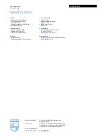 Preview for 2 page of Philips CSP1200 Specifications