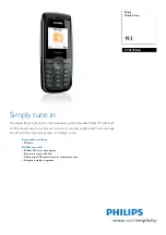 Предварительный просмотр 1 страницы Philips CT0193BLK/00 Specifications